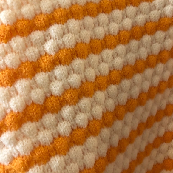 Yellow/orange/golden and white striped cardigan - Picture 3 of 5